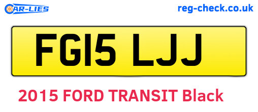 FG15LJJ are the vehicle registration plates.