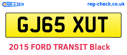 GJ65XUT are the vehicle registration plates.