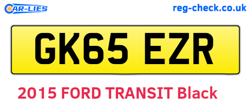 GK65EZR are the vehicle registration plates.