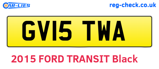 GV15TWA are the vehicle registration plates.