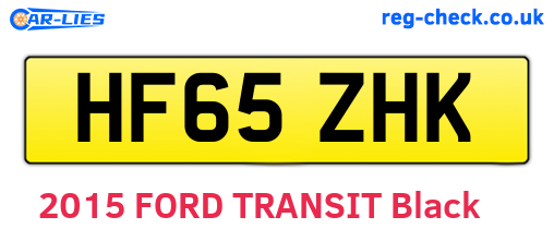 HF65ZHK are the vehicle registration plates.