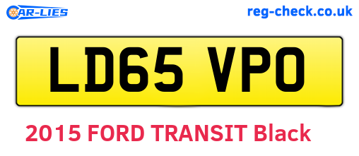 LD65VPO are the vehicle registration plates.