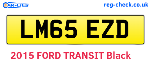 LM65EZD are the vehicle registration plates.