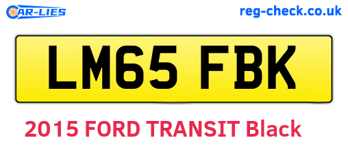 LM65FBK are the vehicle registration plates.