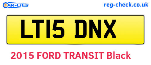 LT15DNX are the vehicle registration plates.