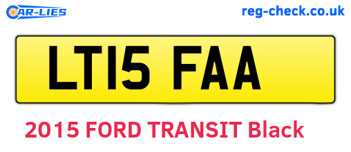 LT15FAA are the vehicle registration plates.