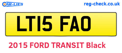 LT15FAO are the vehicle registration plates.