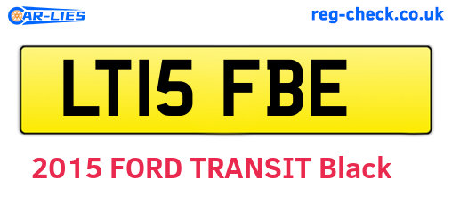 LT15FBE are the vehicle registration plates.
