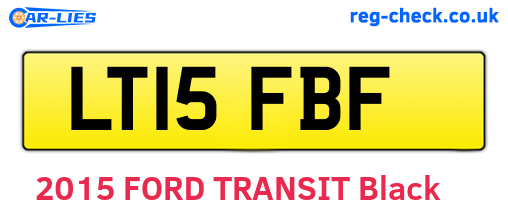 LT15FBF are the vehicle registration plates.