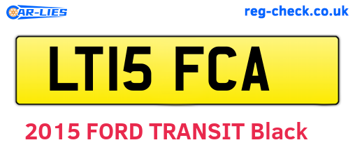LT15FCA are the vehicle registration plates.