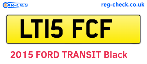 LT15FCF are the vehicle registration plates.