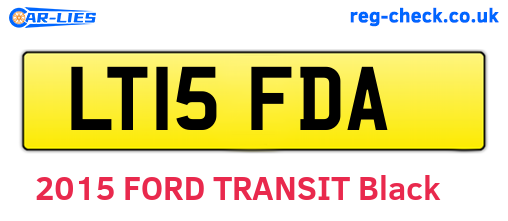 LT15FDA are the vehicle registration plates.