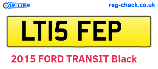 LT15FEP are the vehicle registration plates.