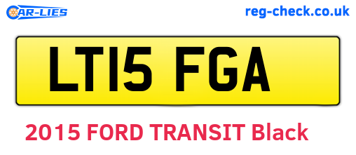 LT15FGA are the vehicle registration plates.