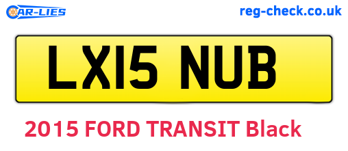 LX15NUB are the vehicle registration plates.