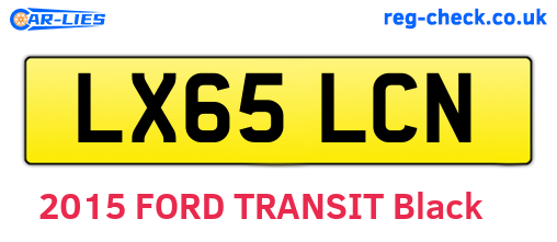 LX65LCN are the vehicle registration plates.