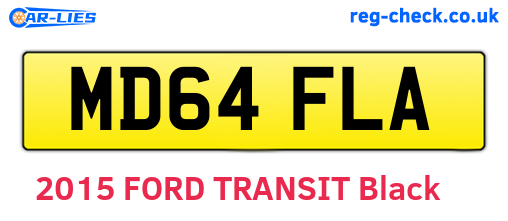 MD64FLA are the vehicle registration plates.