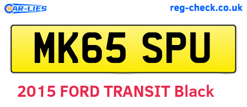 MK65SPU are the vehicle registration plates.