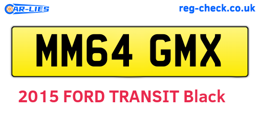 MM64GMX are the vehicle registration plates.