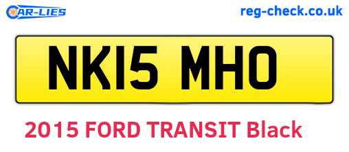 NK15MHO are the vehicle registration plates.