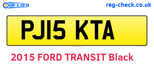 PJ15KTA are the vehicle registration plates.