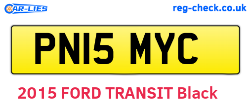 PN15MYC are the vehicle registration plates.