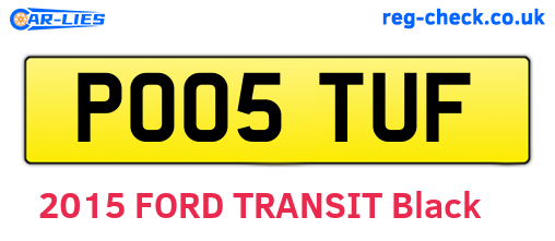PO05TUF are the vehicle registration plates.