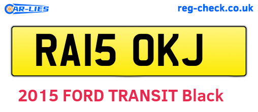 RA15OKJ are the vehicle registration plates.