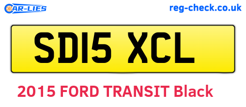 SD15XCL are the vehicle registration plates.