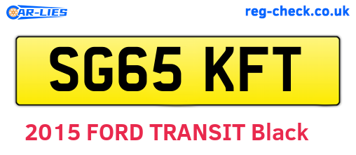SG65KFT are the vehicle registration plates.