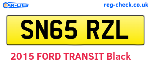 SN65RZL are the vehicle registration plates.