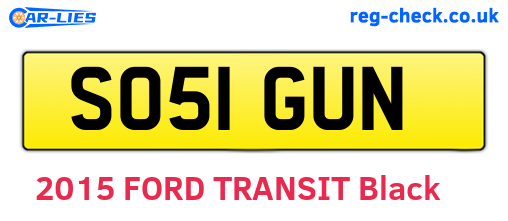 SO51GUN are the vehicle registration plates.