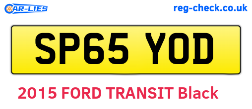 SP65YOD are the vehicle registration plates.
