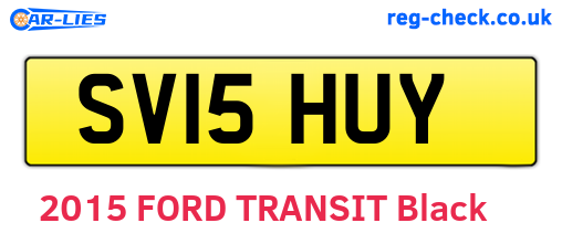 SV15HUY are the vehicle registration plates.