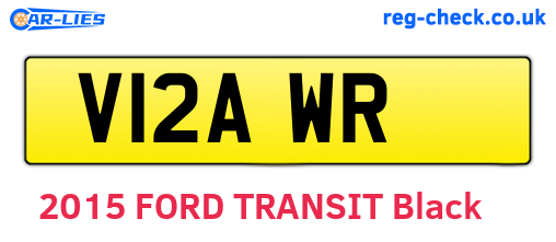 V12AWR are the vehicle registration plates.
