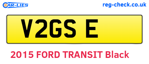 V2GSE are the vehicle registration plates.