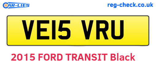 VE15VRU are the vehicle registration plates.
