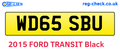 WD65SBU are the vehicle registration plates.