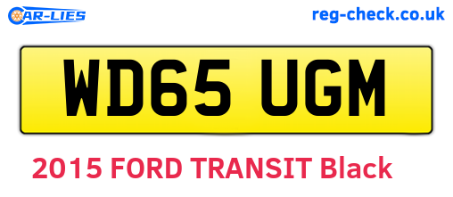 WD65UGM are the vehicle registration plates.