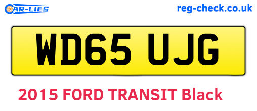 WD65UJG are the vehicle registration plates.