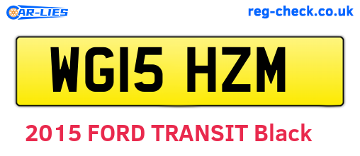 WG15HZM are the vehicle registration plates.