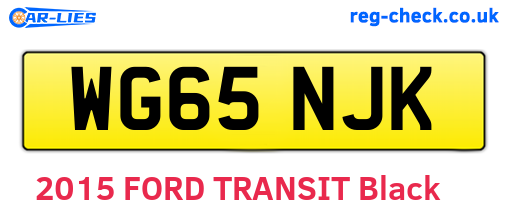 WG65NJK are the vehicle registration plates.
