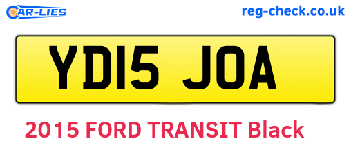 YD15JOA are the vehicle registration plates.