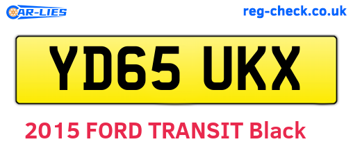 YD65UKX are the vehicle registration plates.