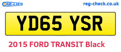 YD65YSR are the vehicle registration plates.