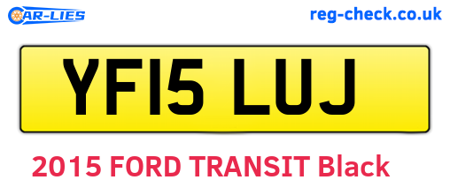 YF15LUJ are the vehicle registration plates.