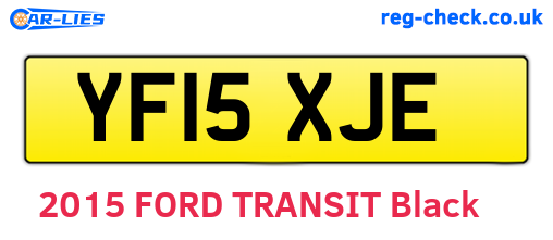 YF15XJE are the vehicle registration plates.