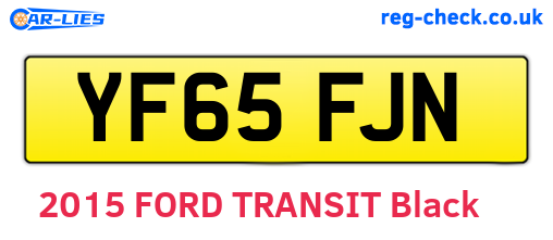 YF65FJN are the vehicle registration plates.