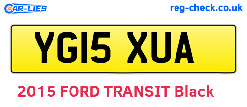 YG15XUA are the vehicle registration plates.