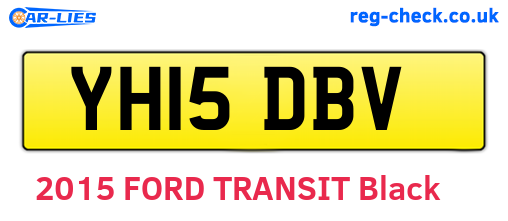 YH15DBV are the vehicle registration plates.